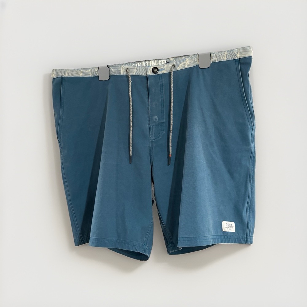 Katin Men's Board Shorts Swim Trunks Blue Stretch Size 40 Waist EUC W111